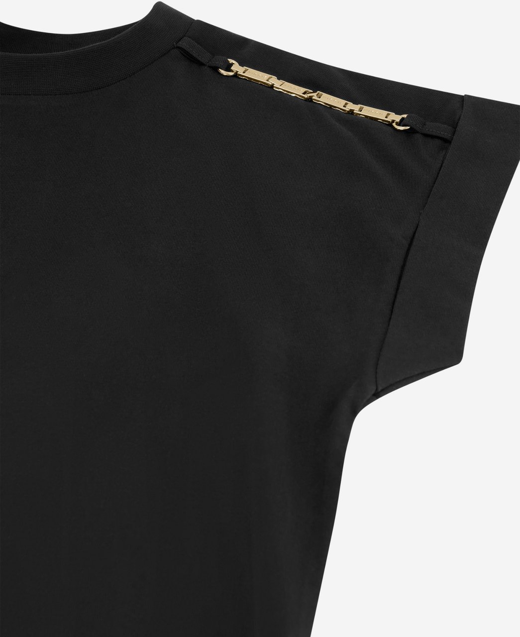 Nikkie Epaulette T-Shirt Zwart