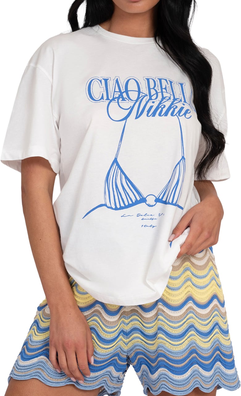 Nikkie Ciao Bella T-shirt Wit