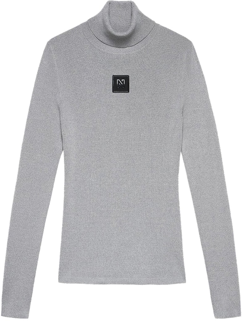 Nikkie Noroton Shiny T-shirt Zilver