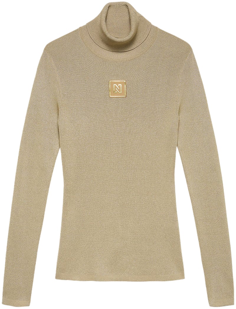 Nikkie Noroton Shiny T-shirt Goud