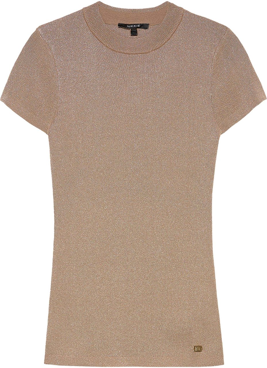 Nikkie Jofli Lurex Top Beige