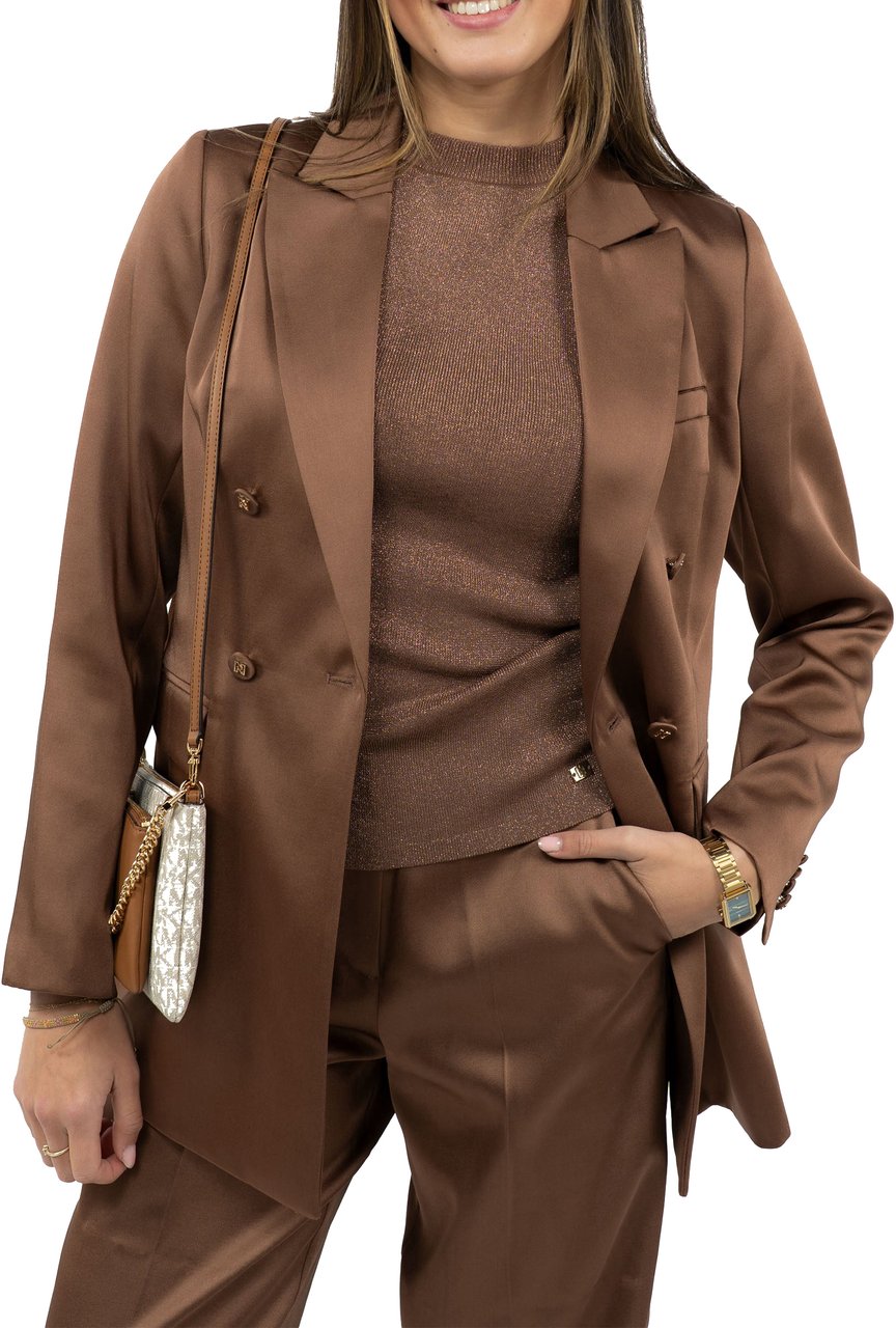 Nikkie Jofli Lurex Top Beige