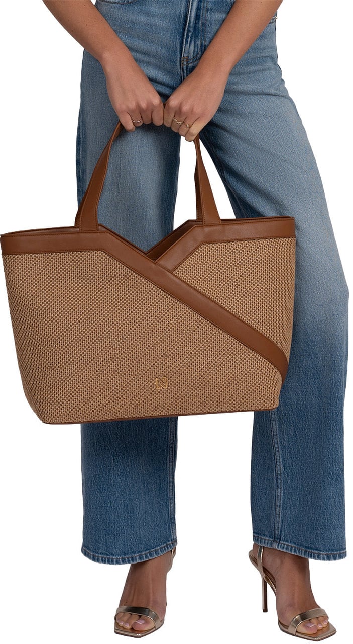 Nikkie Reasi Raffia Shopper Beige