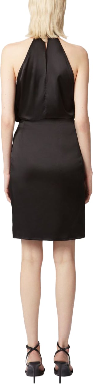 Nina Ricci Ruffled Halterneck Top in Silk Blend Zwart