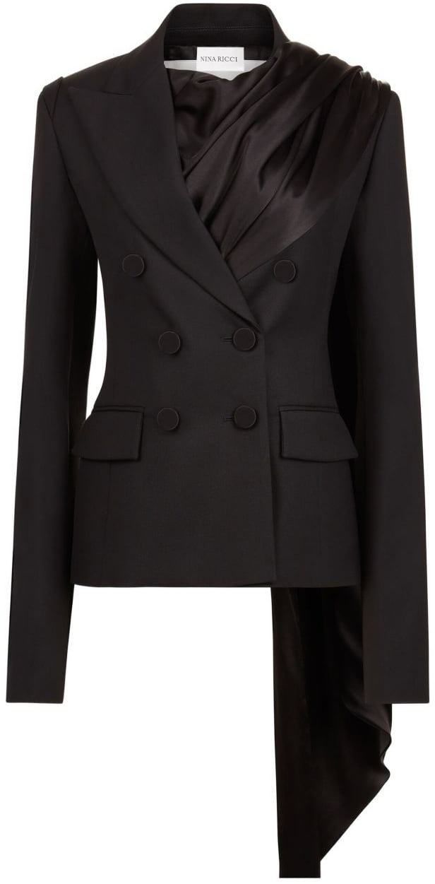 Nina Ricci Double-Breasted Black Jacket Zwart