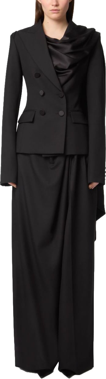 Nina Ricci Double-Breasted Black Jacket Zwart