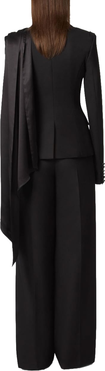 Nina Ricci Double-Breasted Black Jacket Zwart