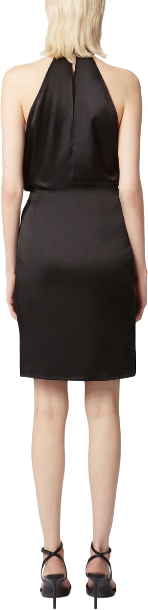 Nina Ricci High-Waisted Asymmetric Silk Blend Mini Skirt Zwart