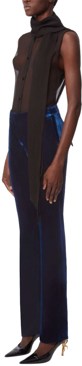 Nina Ricci Trousers Blue Blauw