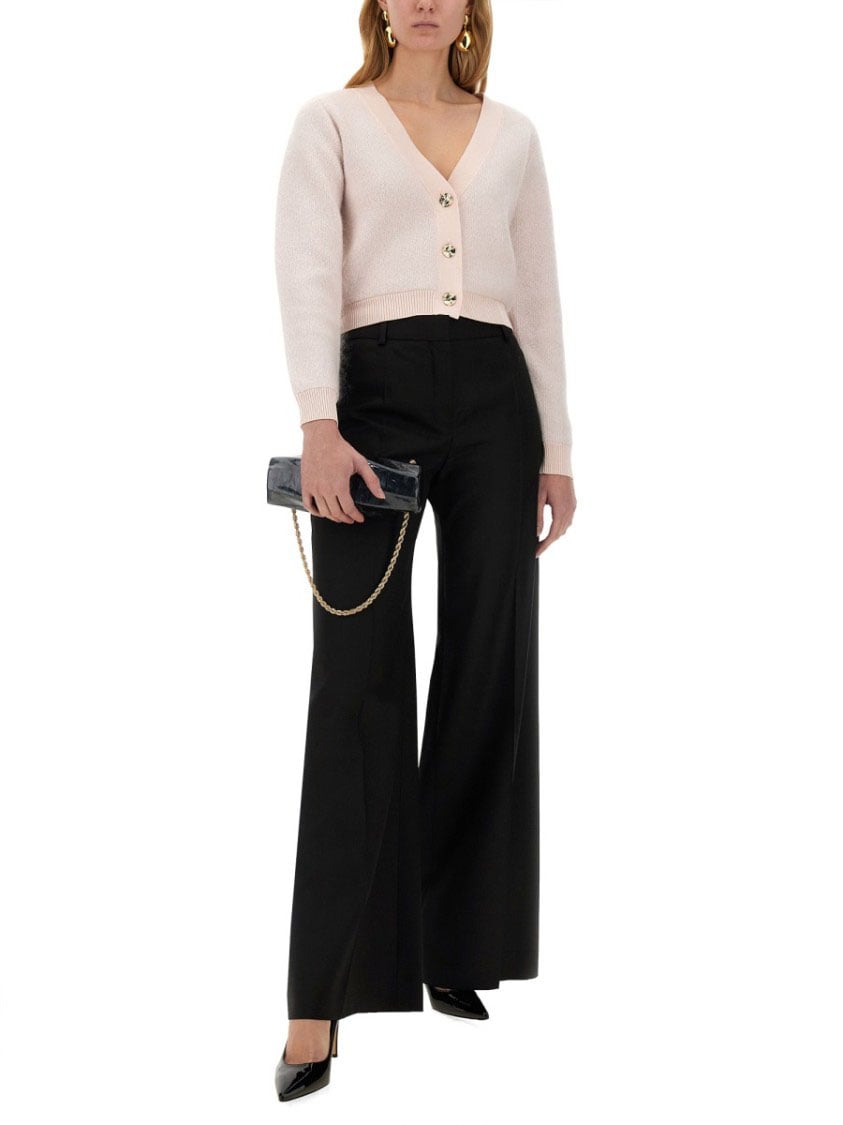 Nina Ricci Wide Gabardine Pants Zwart