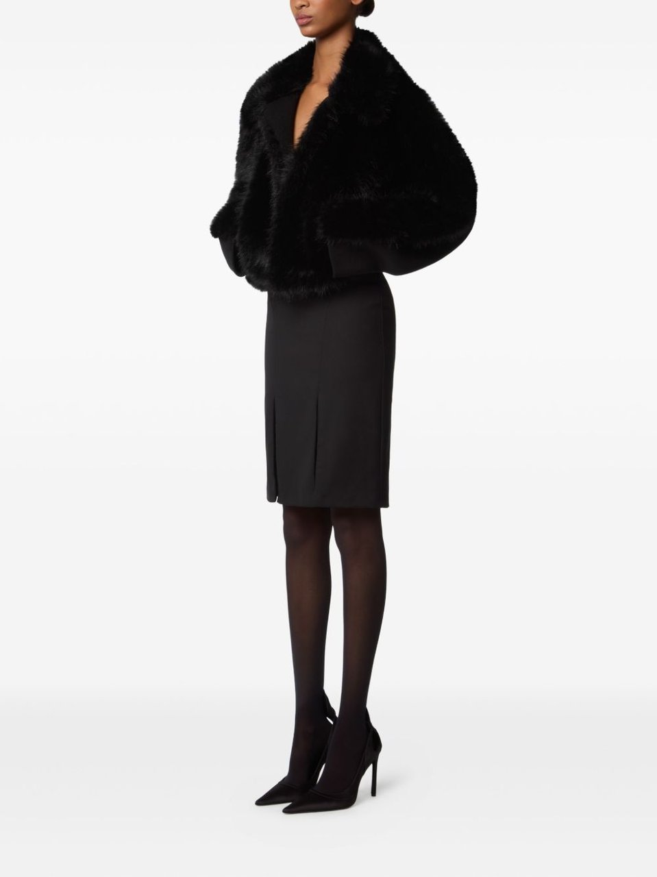 Nina Ricci Cropped Black Jacket Zwart
