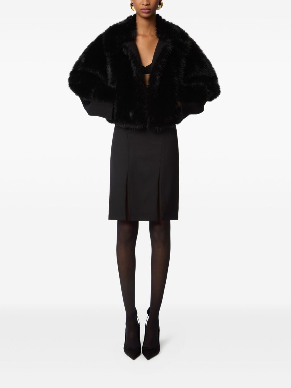 Nina Ricci Cropped Black Jacket Zwart