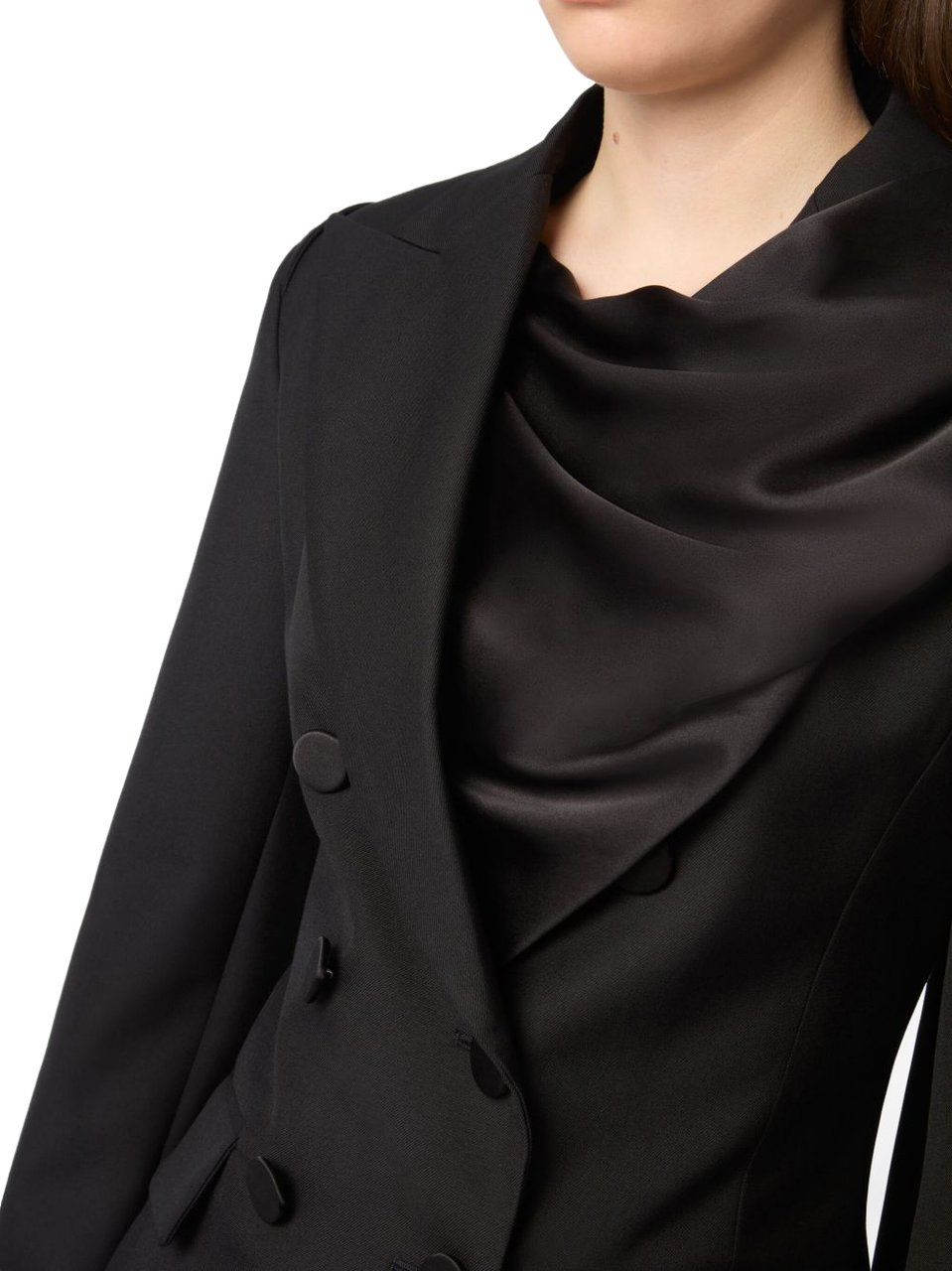 Nina Ricci Double-Breasted Black Jacket Zwart