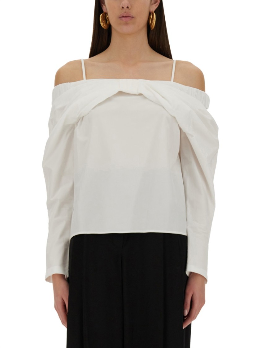 Nina Ricci "Off-Shoulder" Shirt Wit