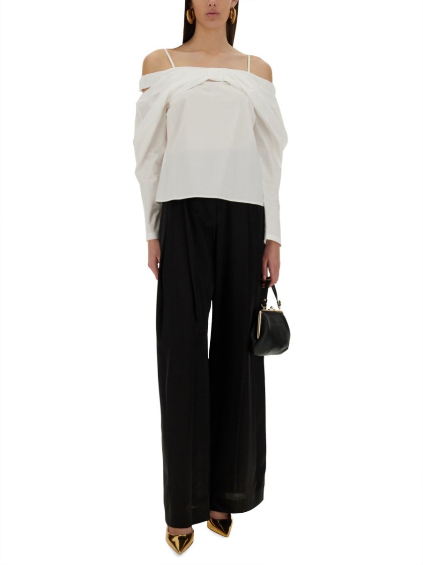 Nina Ricci "Off-Shoulder" Shirt Wit