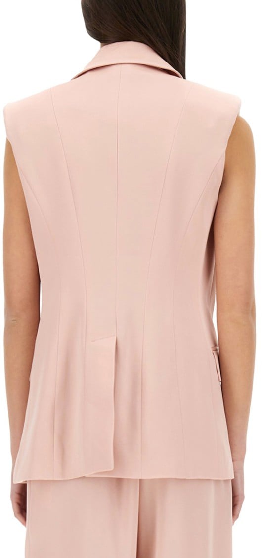 Nina Ricci Double-Breasted Sleeveless Jacket Roze