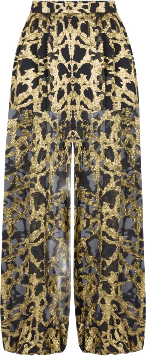Nina Ricci Trousers Black / Gold Goud