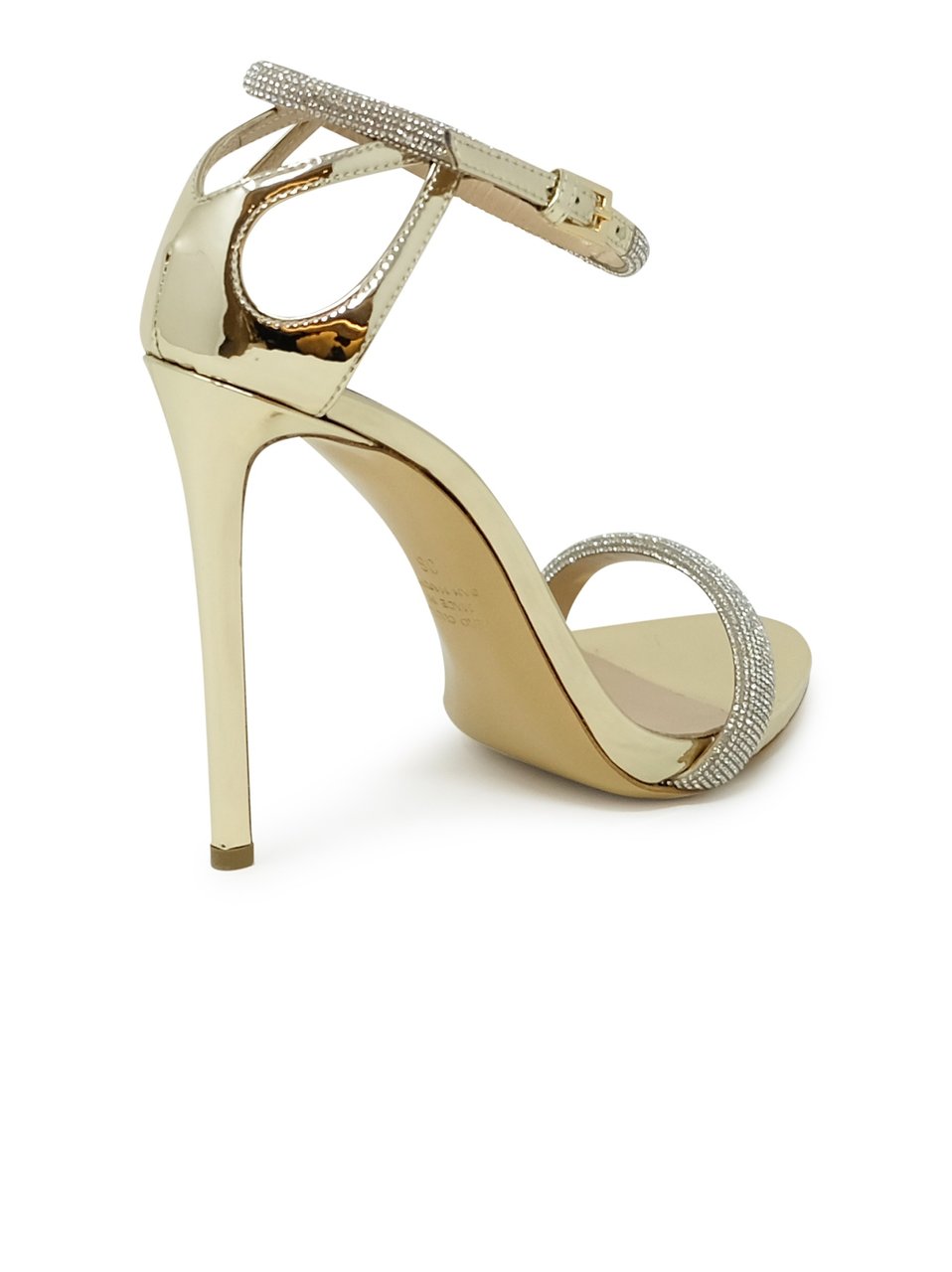 Ninalilou NINALILOU 341022MC GOLD LEATHER SANDALS WITH SWAROVSKI Goud