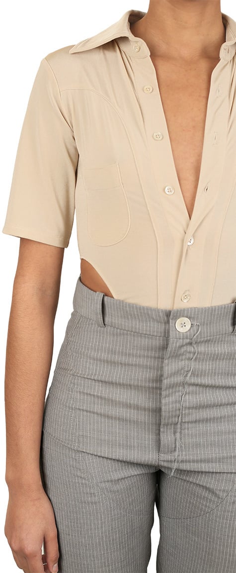 Ninamounah Bipeds Body Blouses Short Sleeve Champagne Divers