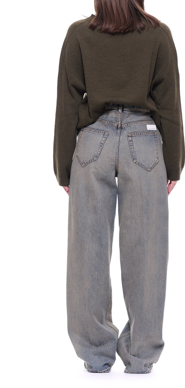 Nine in the morning Relaxed Boyfriend-Fit Jeans With High-Rise Waist Grijs