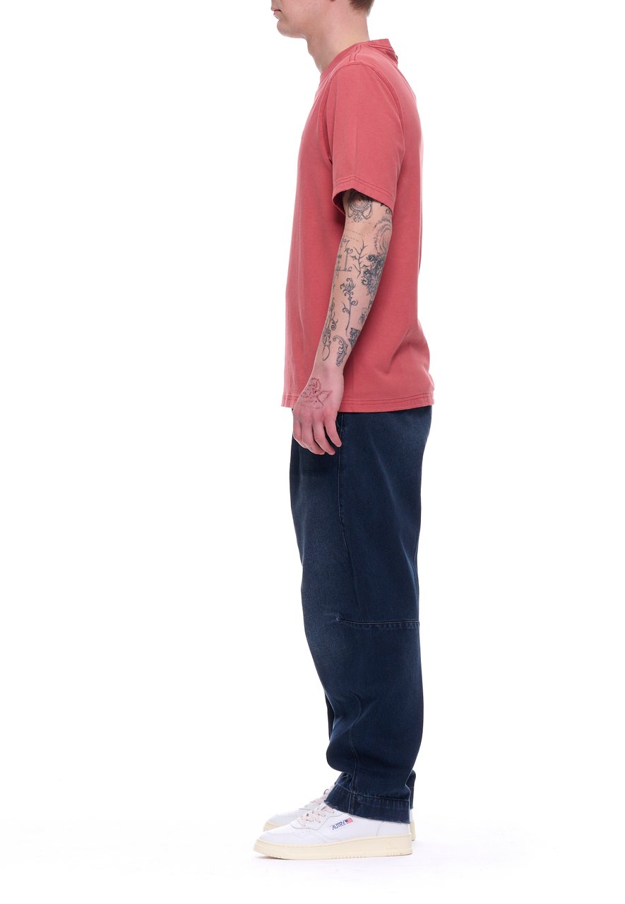 Nine in the morning Dark Blue Cotton Regular Fit Trousers Zwart