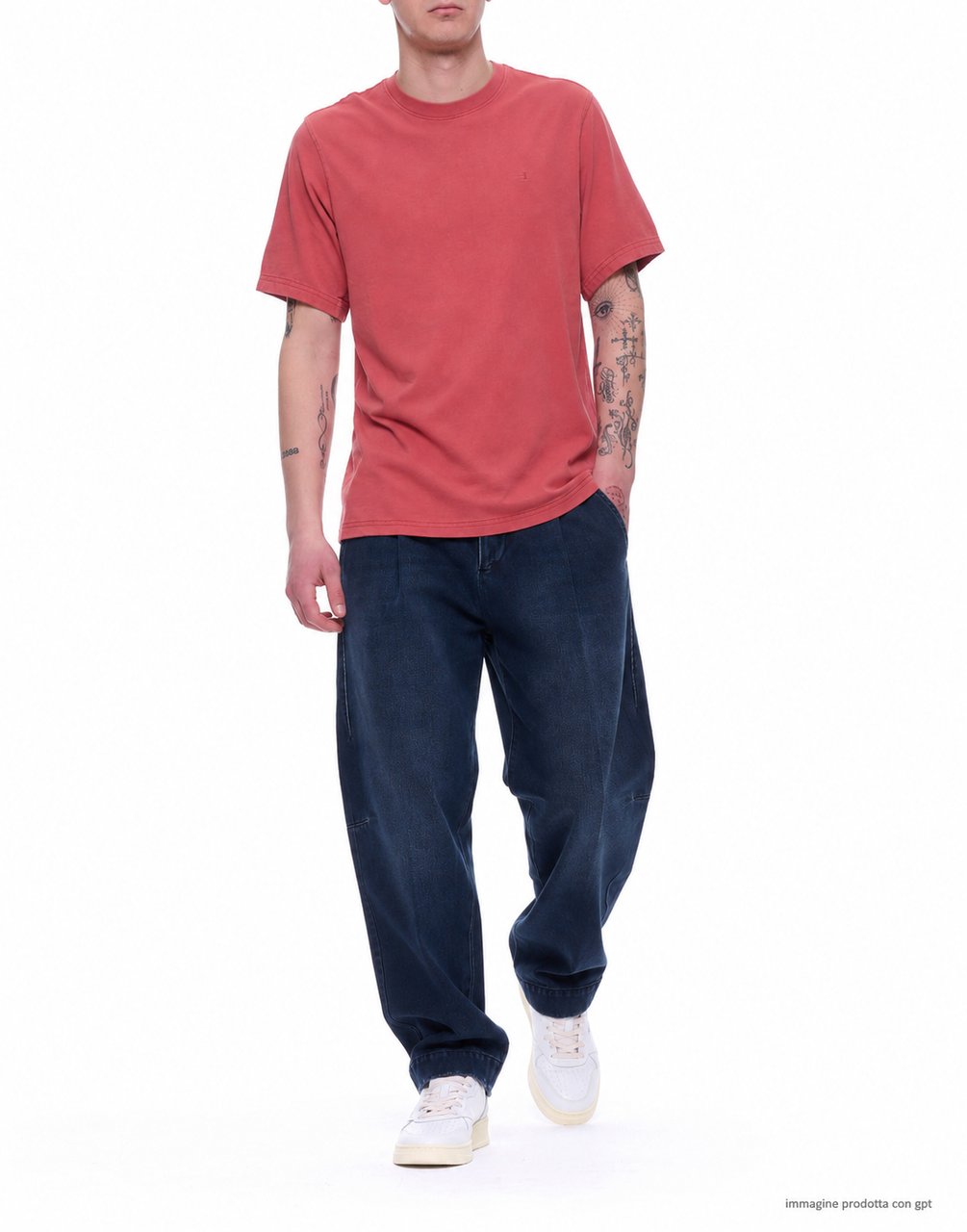 Nine in the morning Dark Blue Cotton Regular Fit Trousers Zwart