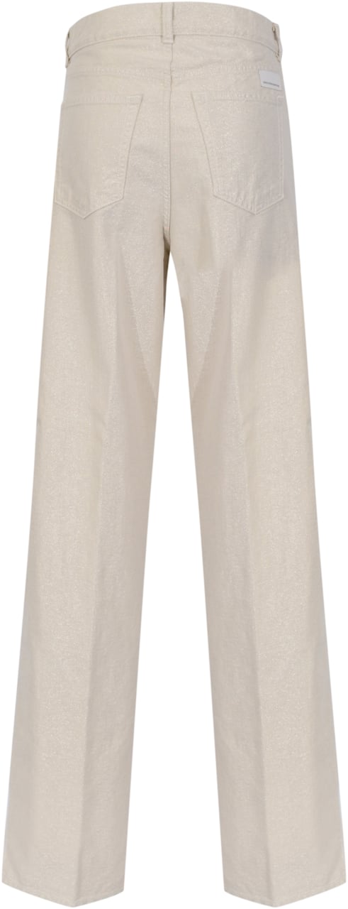 Nine in the Morning Trousers Lurex Naturale Beige