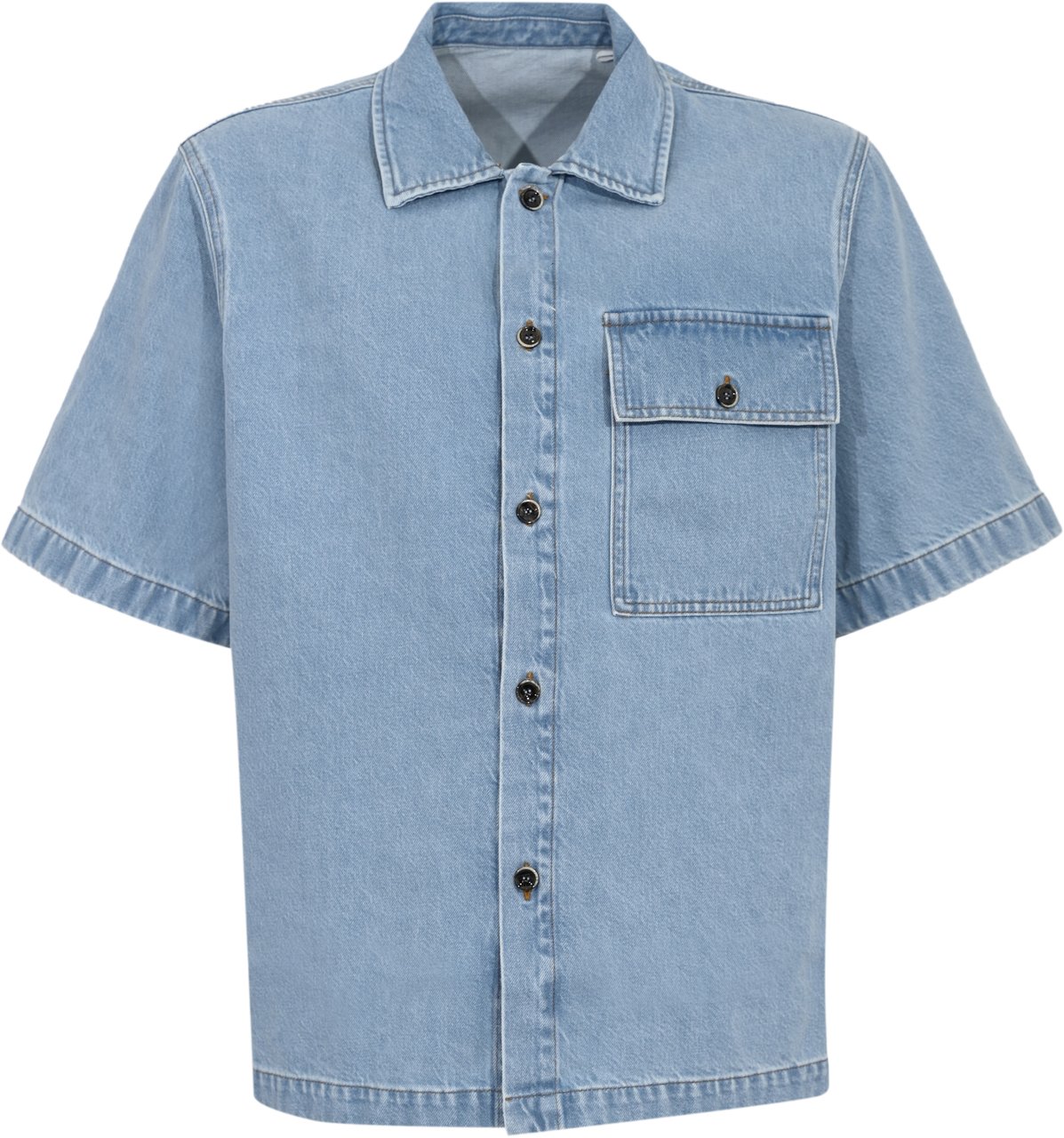 Nine in the Morning Shirts Denim Blauw