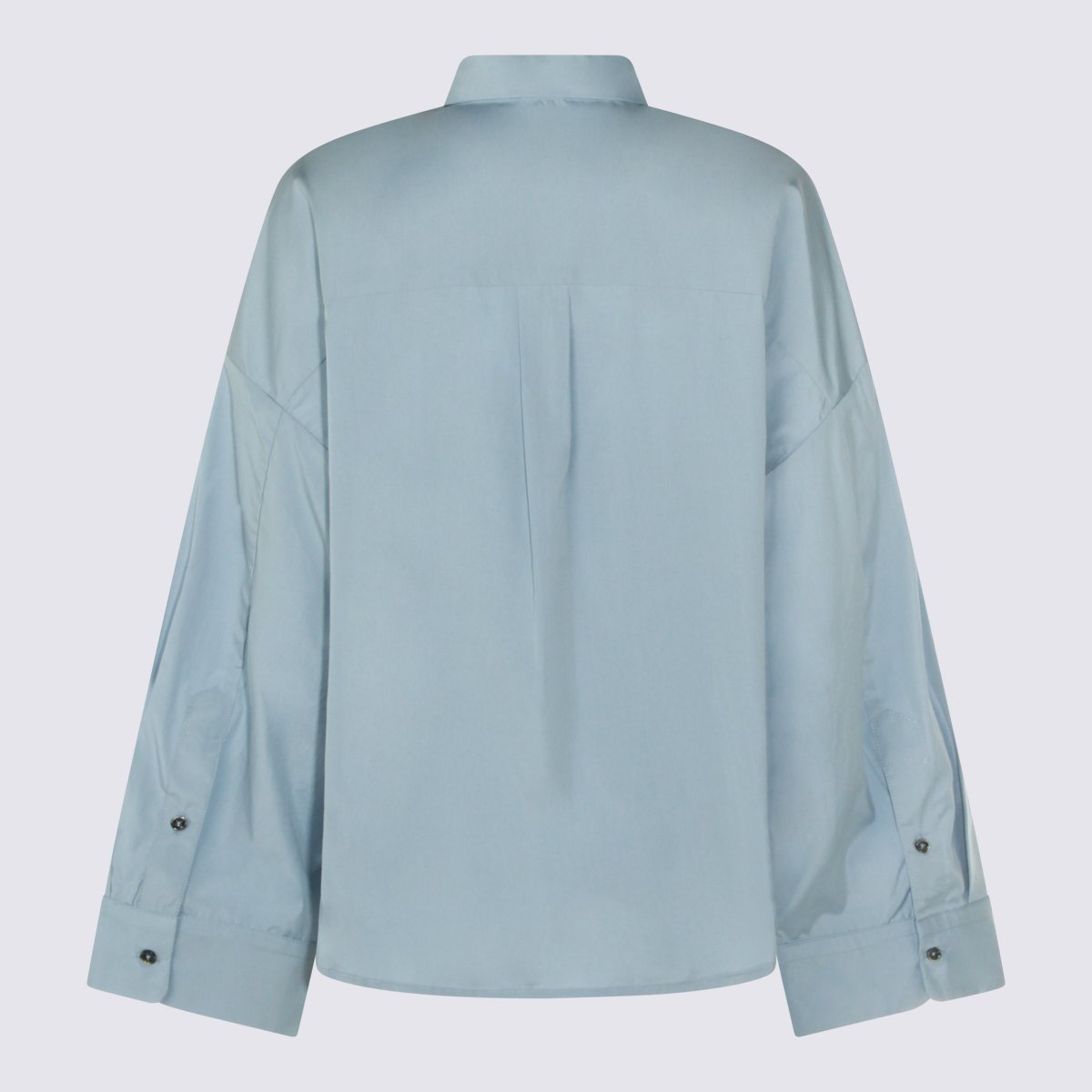 Nine in the Morning Relaxed Fit Blue Shirt with Classic Collar and Concealed Placket Grijs