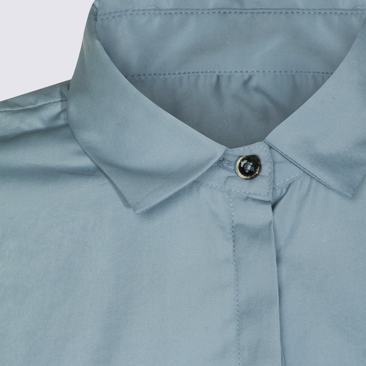 Nine in the Morning Relaxed Fit Blue Shirt with Classic Collar and Concealed Placket Grijs