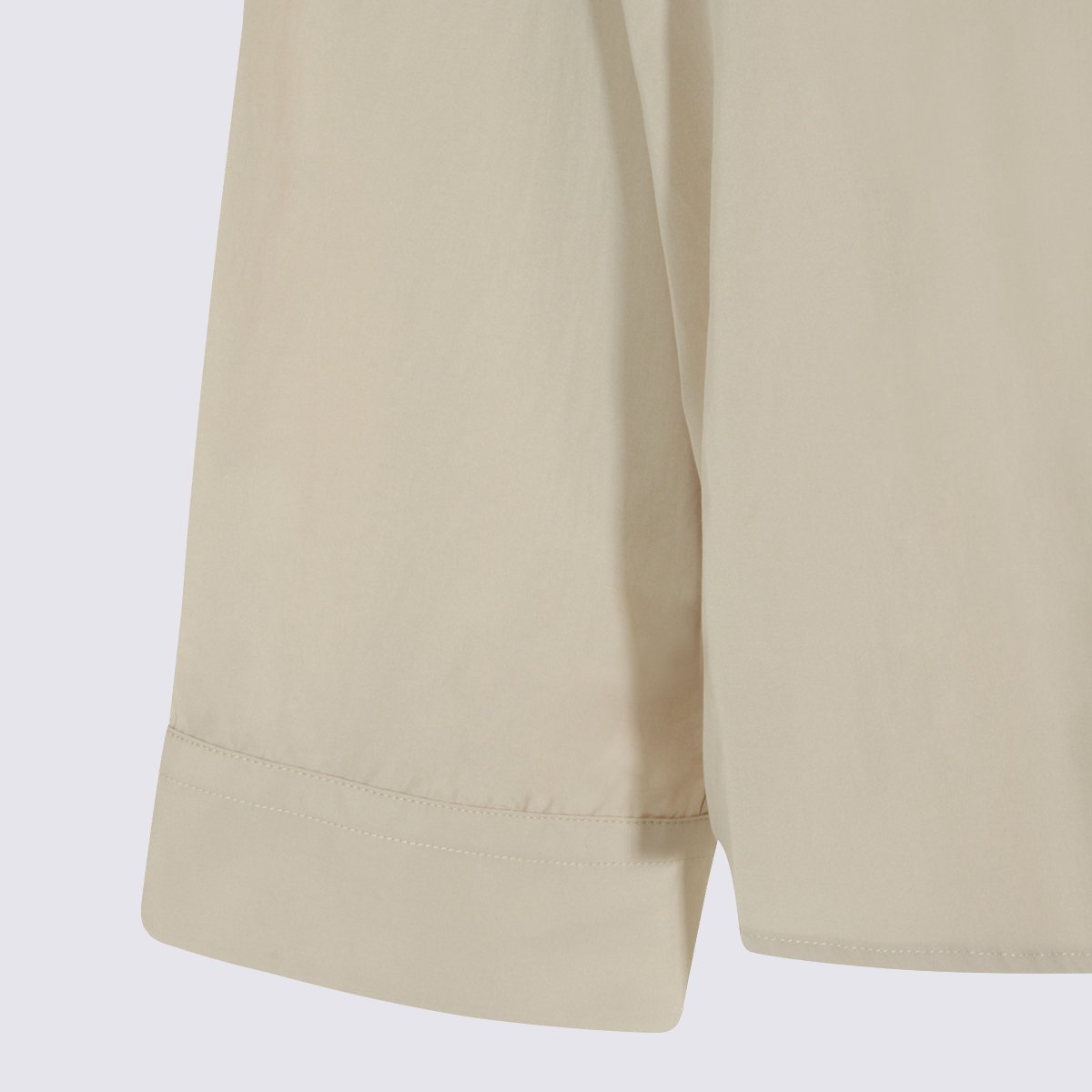 Nine in the Morning Relaxed Fit Shirt with Classic Collar and Concealed Button Placket Neutraal