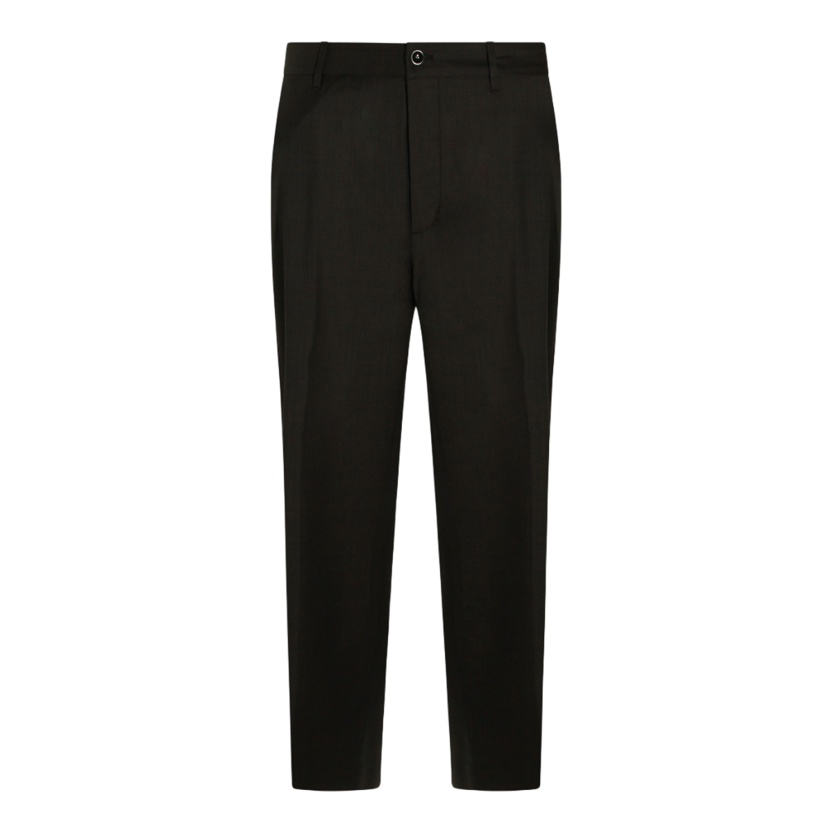 Nine in the Morning Tailored Black Trousers With Clean Front And Button Closure Zwart