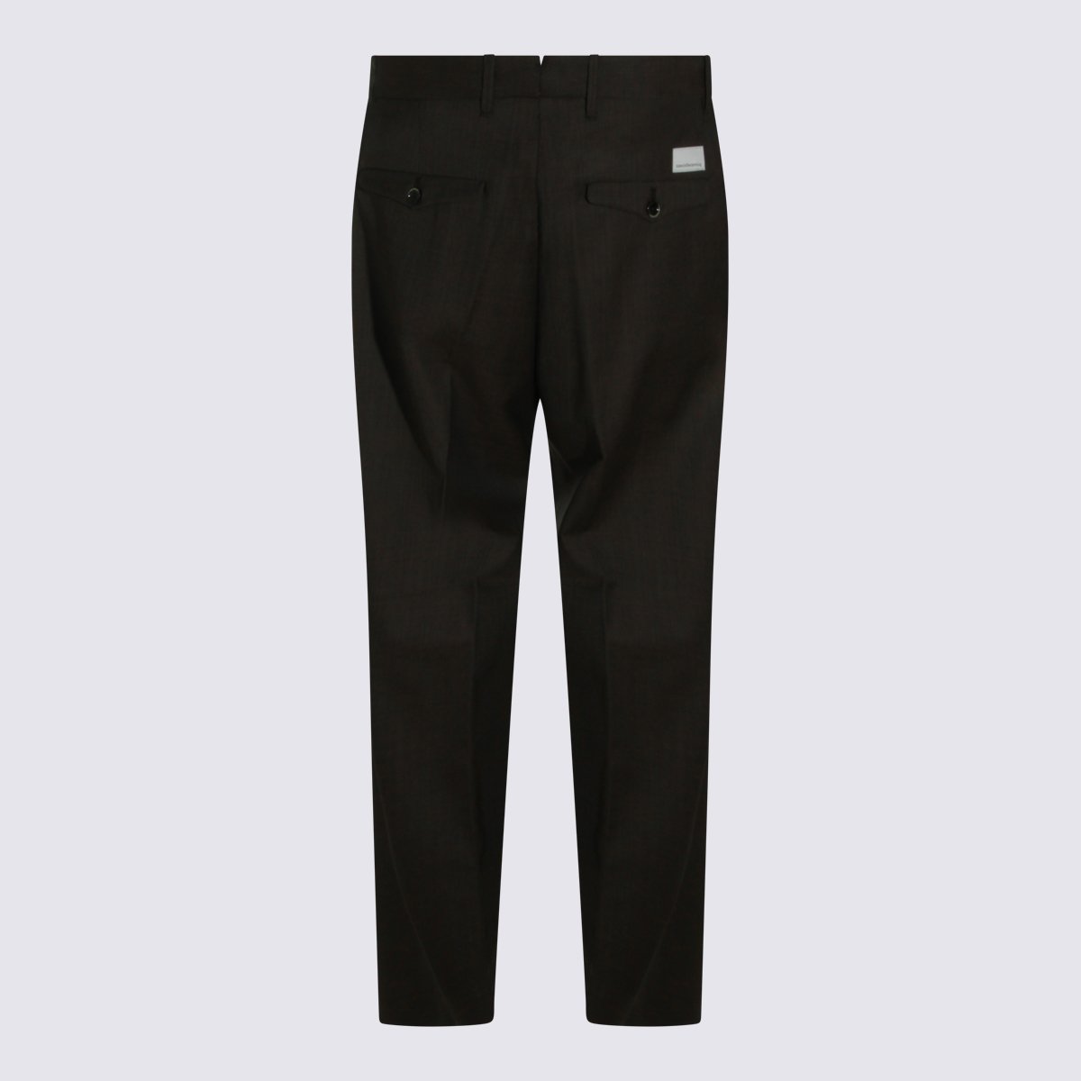 Nine in the Morning Tailored Black Trousers With Clean Front And Button Closure Zwart