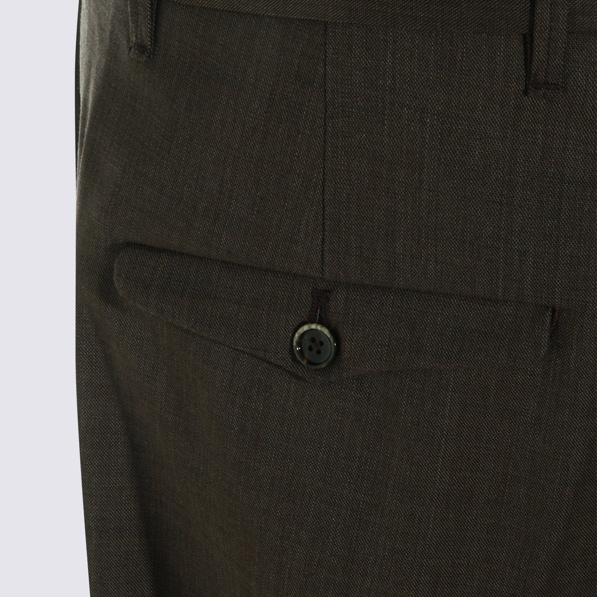 Nine in the Morning Tailored Black Trousers With Clean Front And Button Closure Zwart