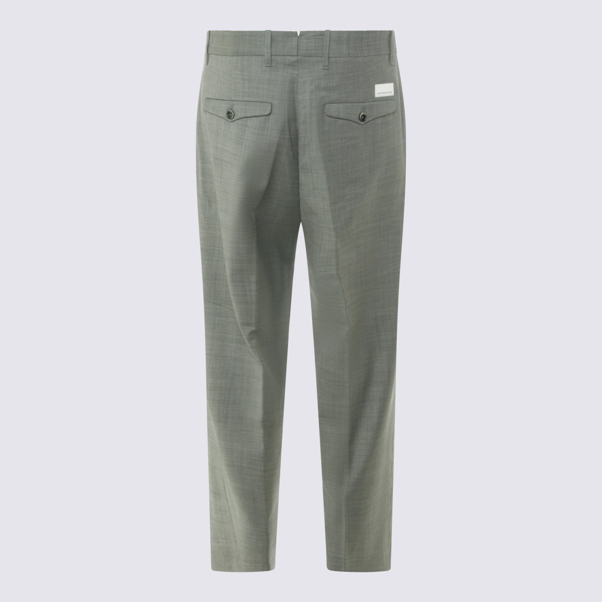 Nine in the Morning Tailored Grey Trousers With Textured Pattern And Classic Waistband Grijs
