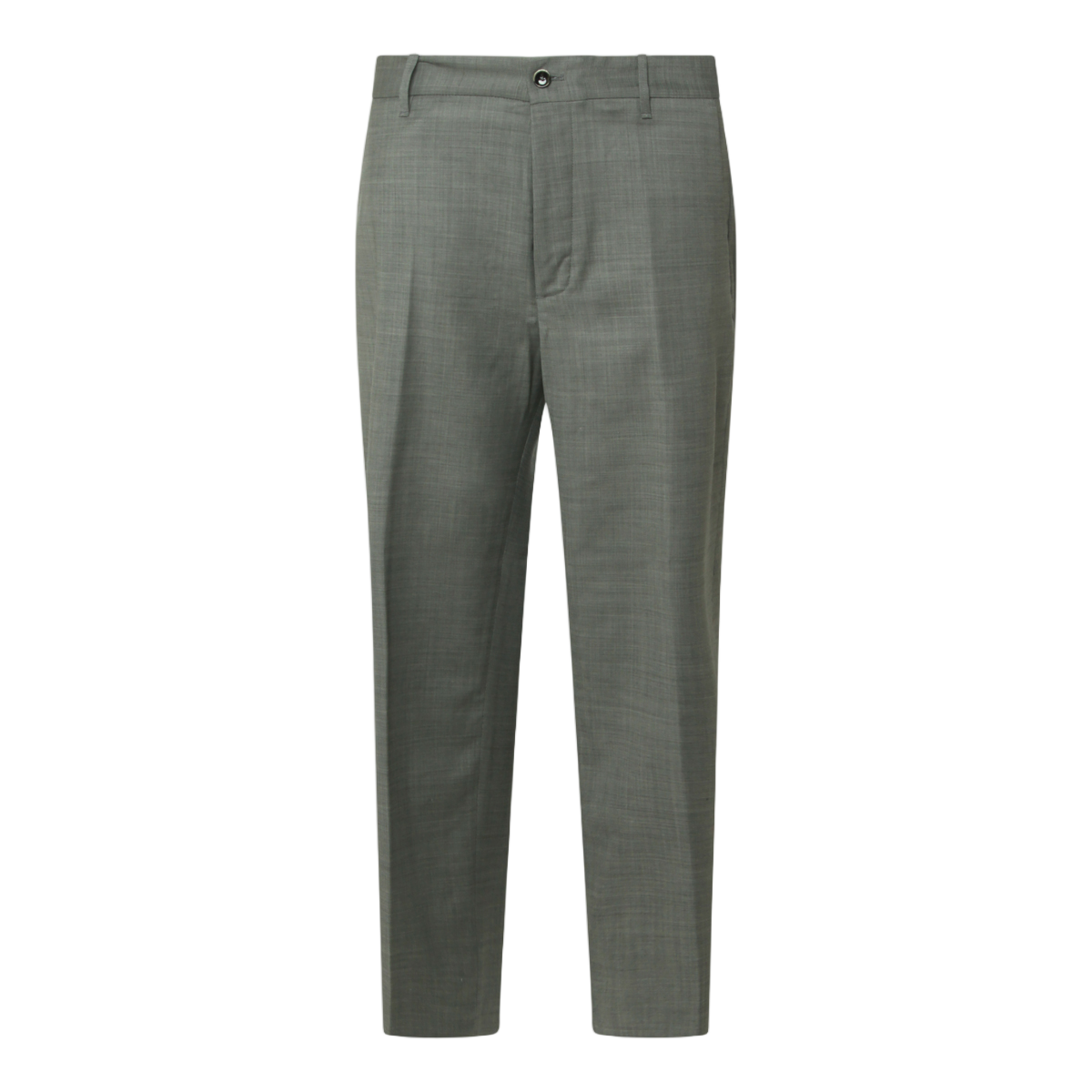 Nine in the Morning Tailored Grey Trousers With Textured Pattern And Classic Waistband Grijs