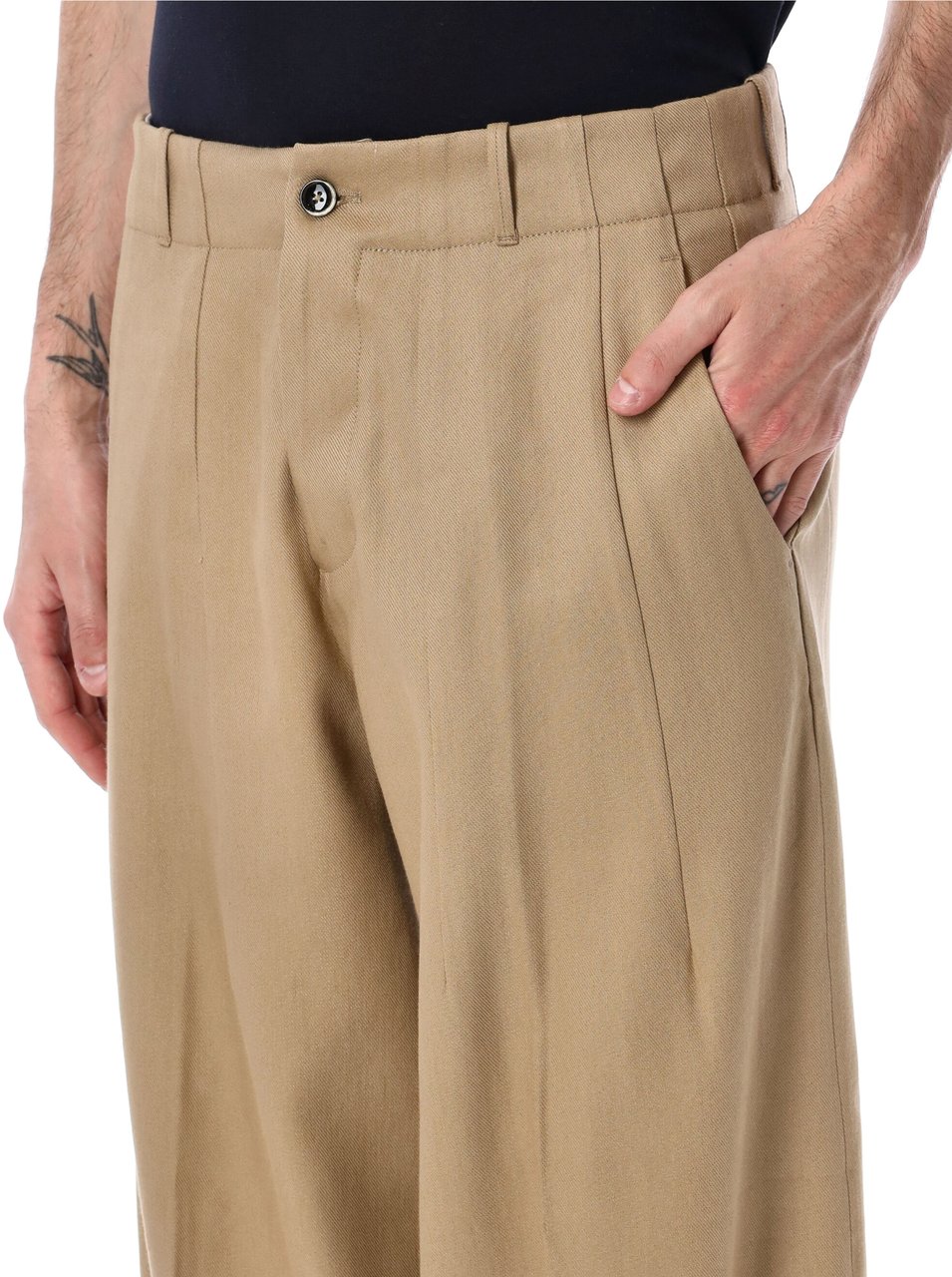 Nine in the Morning Damiano Pleated Pant Marrone Beige