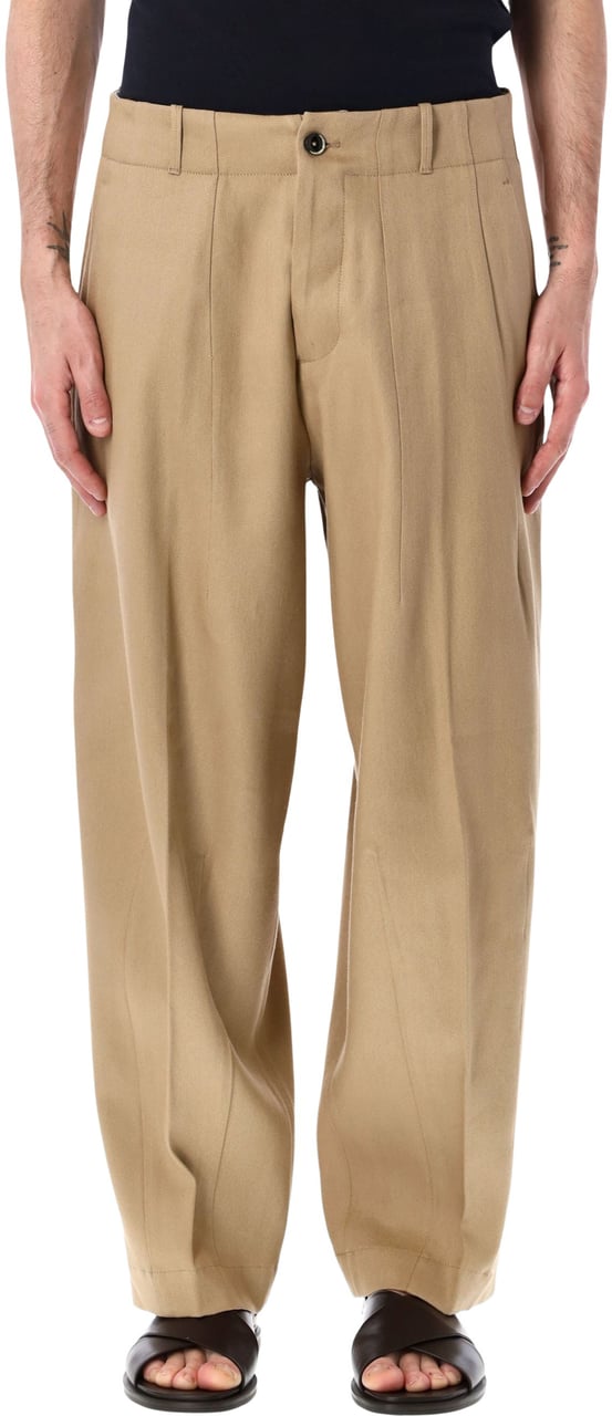 Nine in the Morning Damiano Pleated Pant Marrone Beige