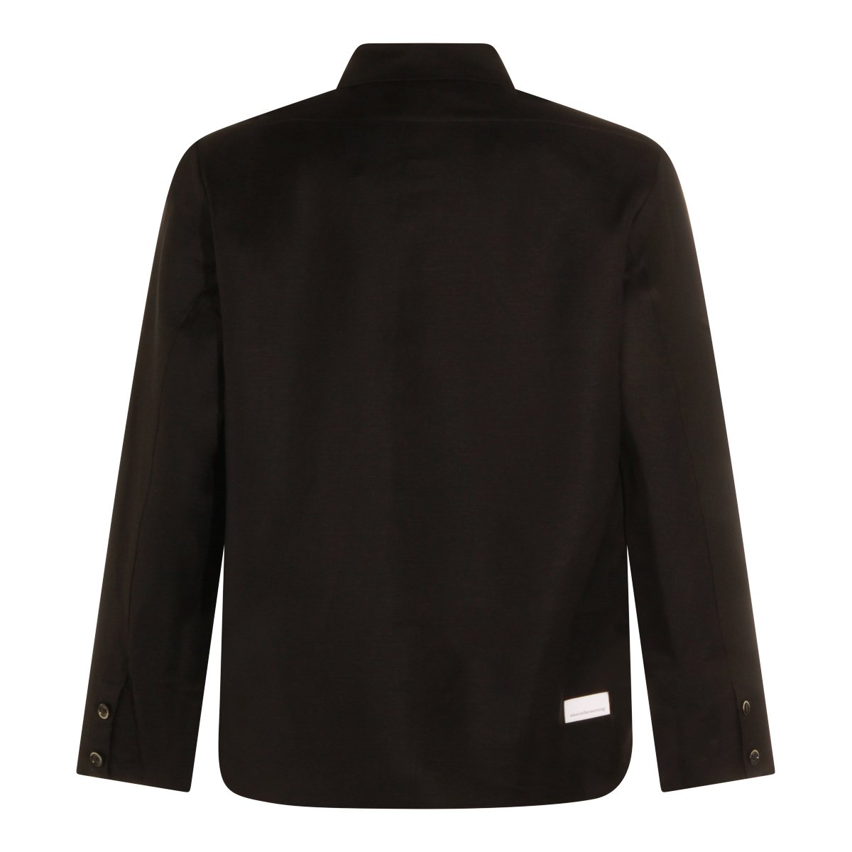 Nine in the Morning Minimalist Straight-Cut Jacket with Classic Collar and Concealed Button Placket Zwart