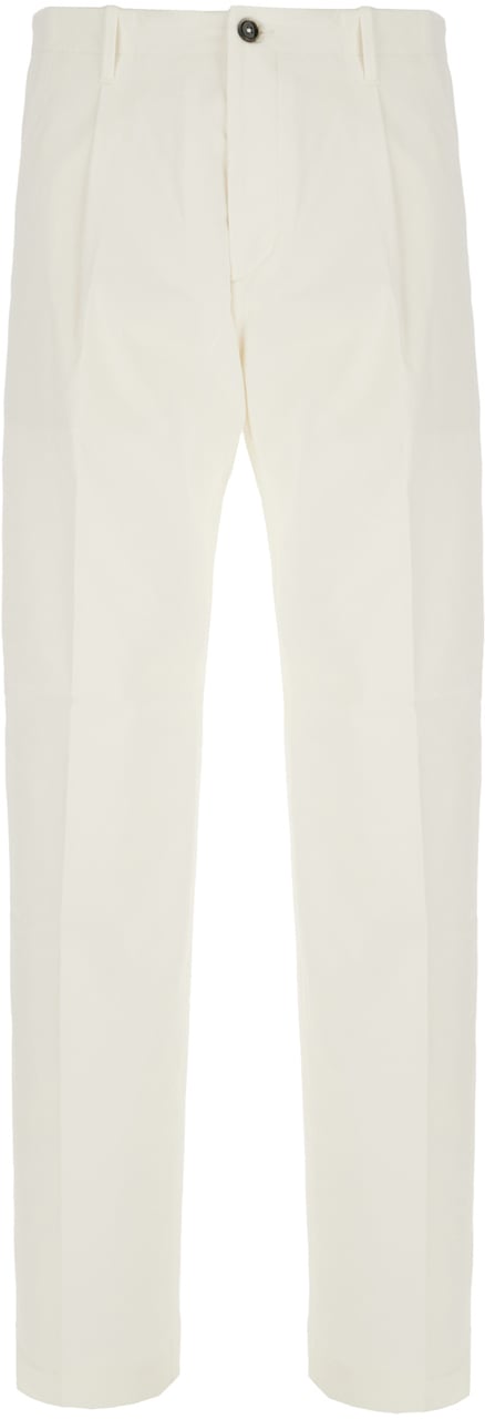 Nine in the morning Nine In The Morning Ivory stretch cotton pants Wit