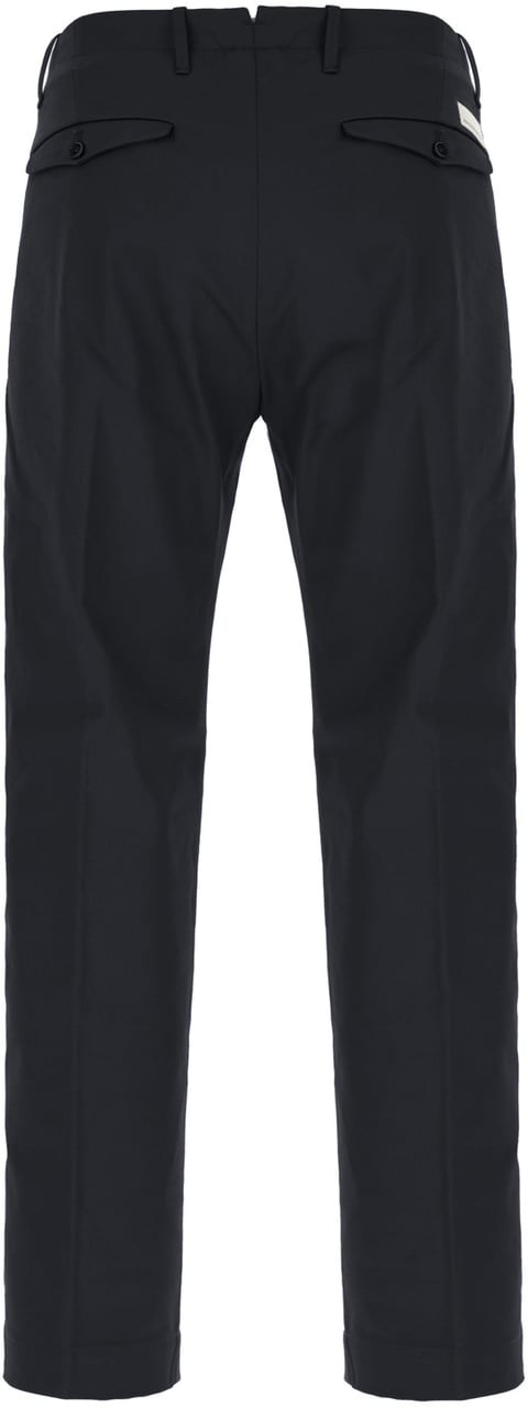 Nine in the morning Nine In The Morning Navy blue stretch cotton pants Blauw