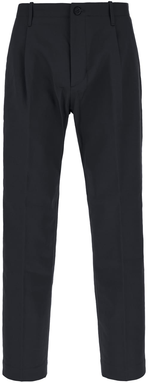 Nine in the morning Nine In The Morning Navy blue stretch cotton pants Blauw