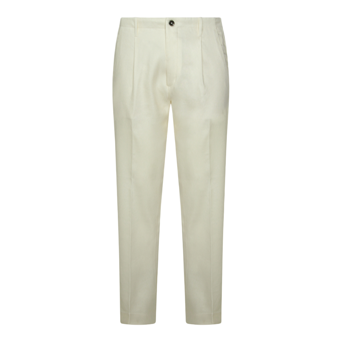 Nine in the Morning Tailored Fit Trousers With Clean Front Pleat And Flap Pockets Neutraal