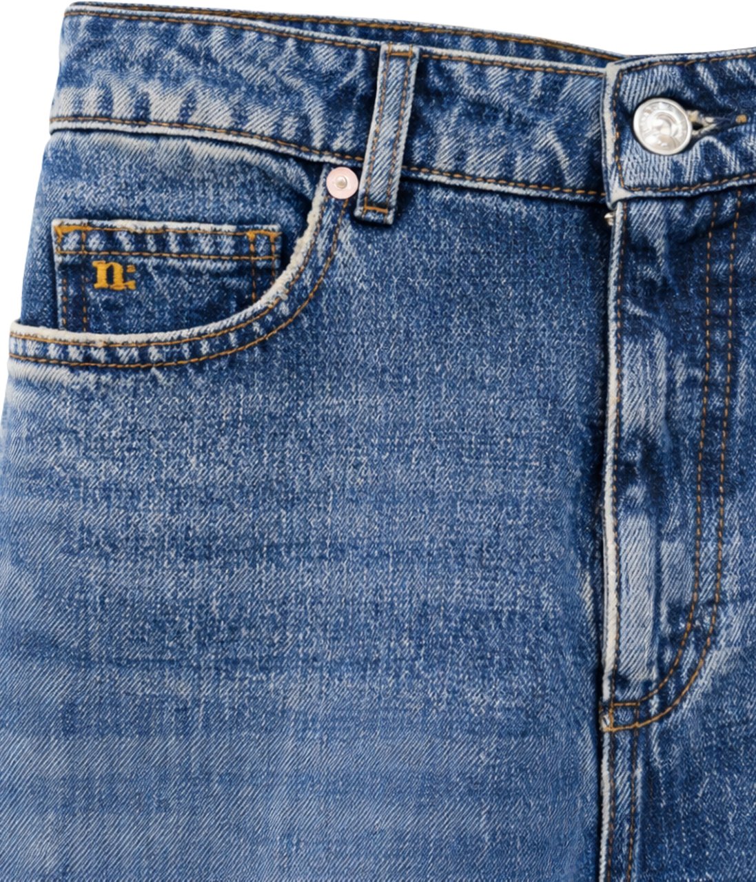 Nine in the morning Franca Trumpet Pants With Vintage-Inspired Wash And Five-Pocket Design Blauw