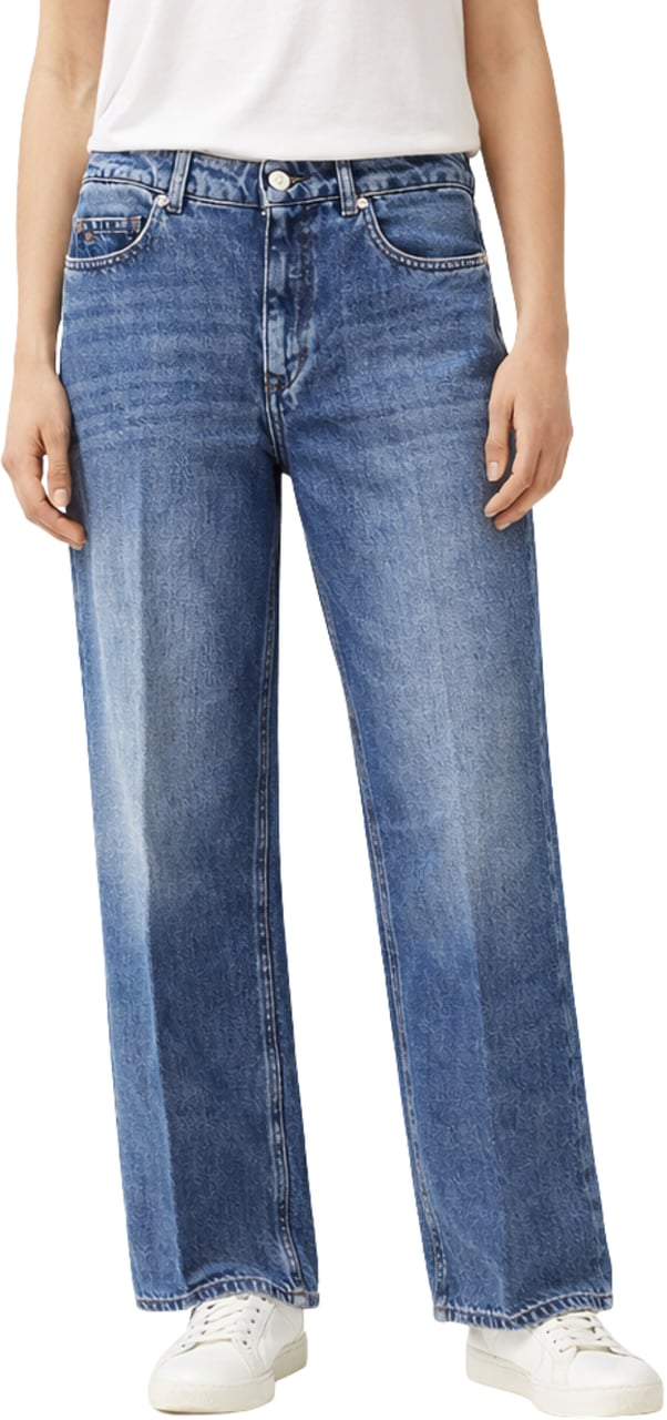 Nine in the morning Franca Trumpet Pants With Vintage-Inspired Wash And Five-Pocket Design Blauw