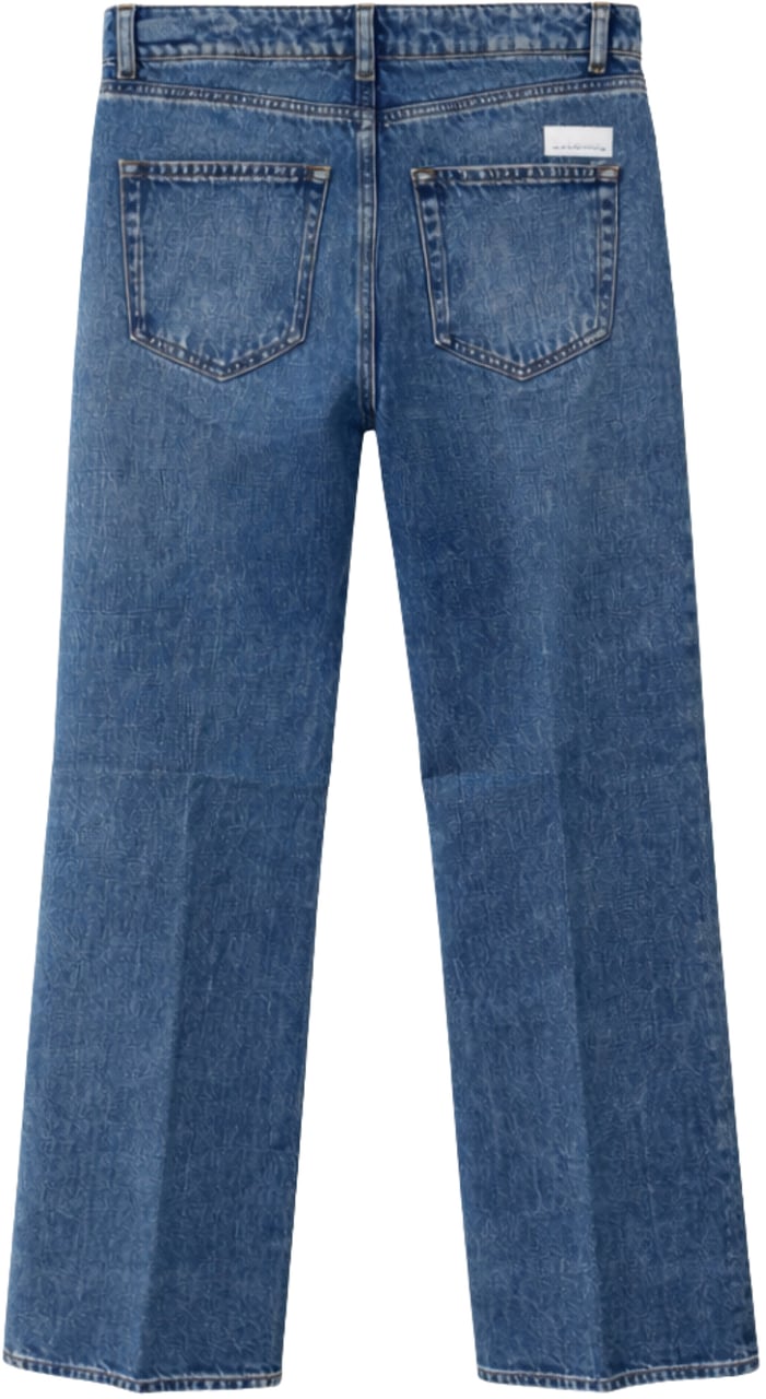 Nine in the morning Franca Trumpet Pants With Vintage-Inspired Wash And Five-Pocket Design Blauw