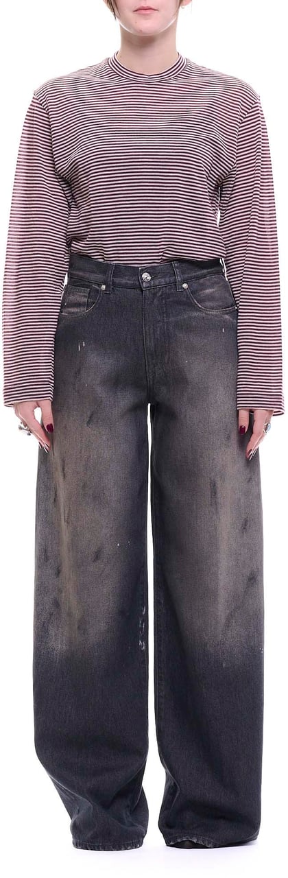 Nine in the Morning Wide-Leg Dark Wash Jeans Grijs