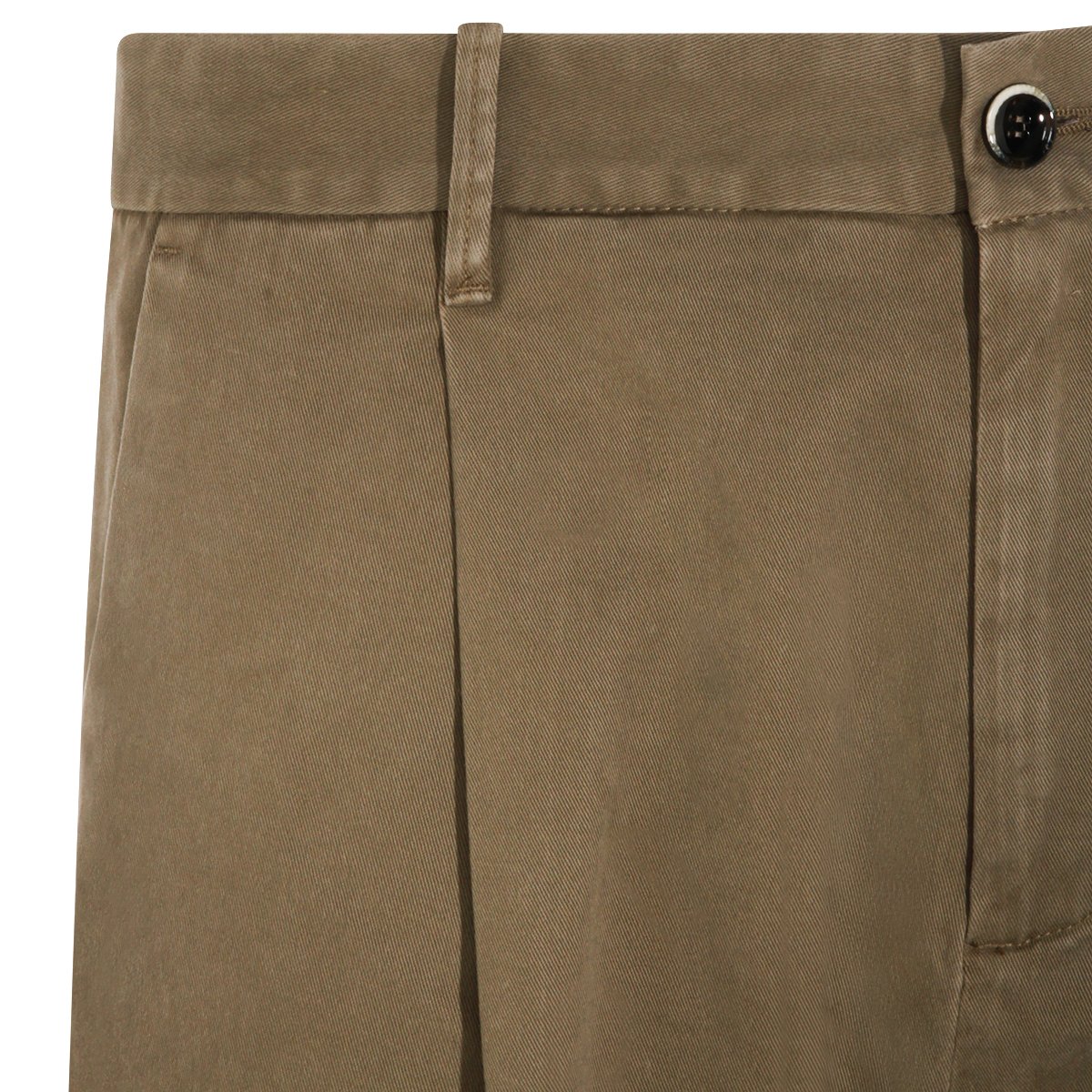 Nine in the Morning Straight-Leg Trousers with Mid-Rise Waist and Flap Pockets Bruin
