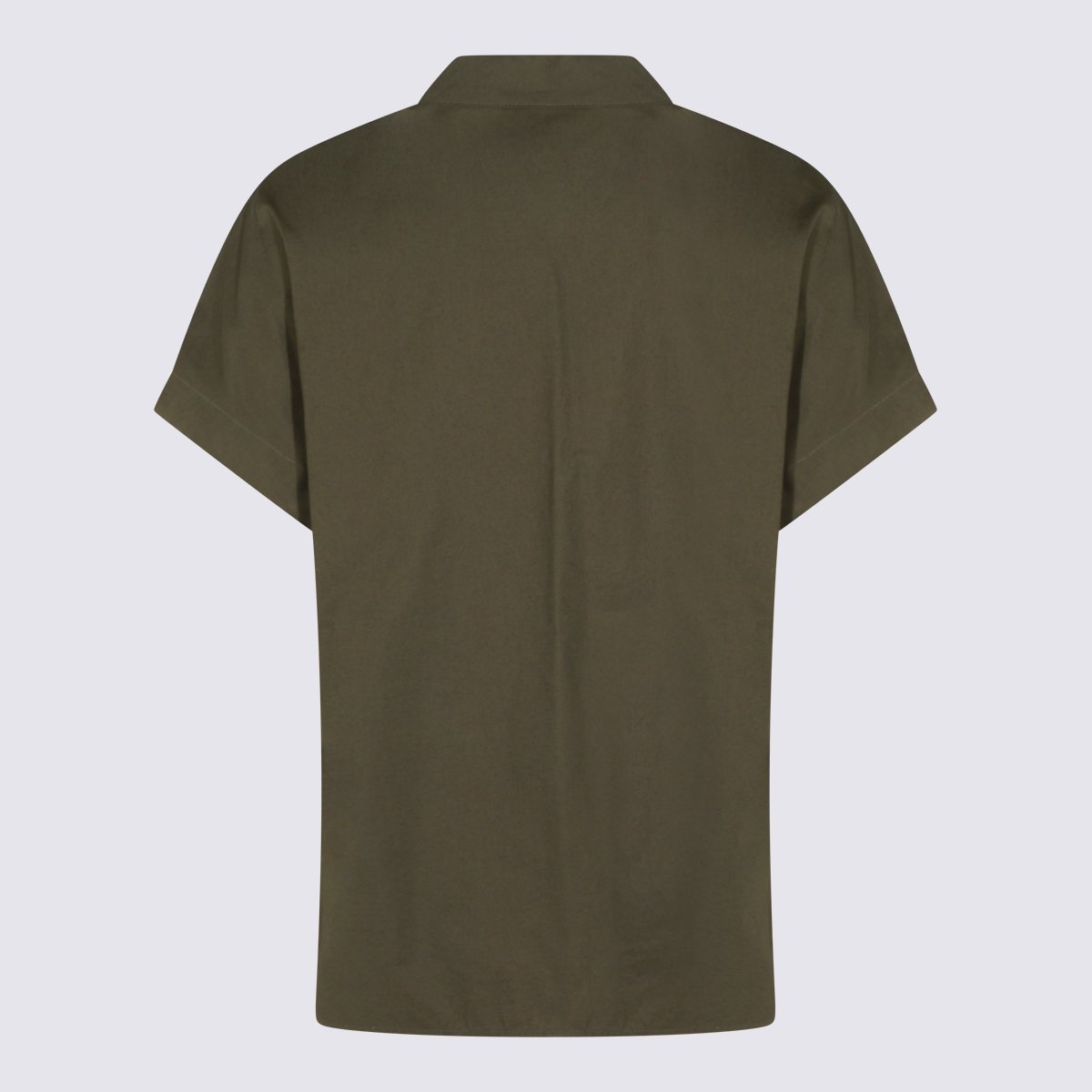 Nine in the Morning Stand Collar Shirt with Partial Placket Grijs