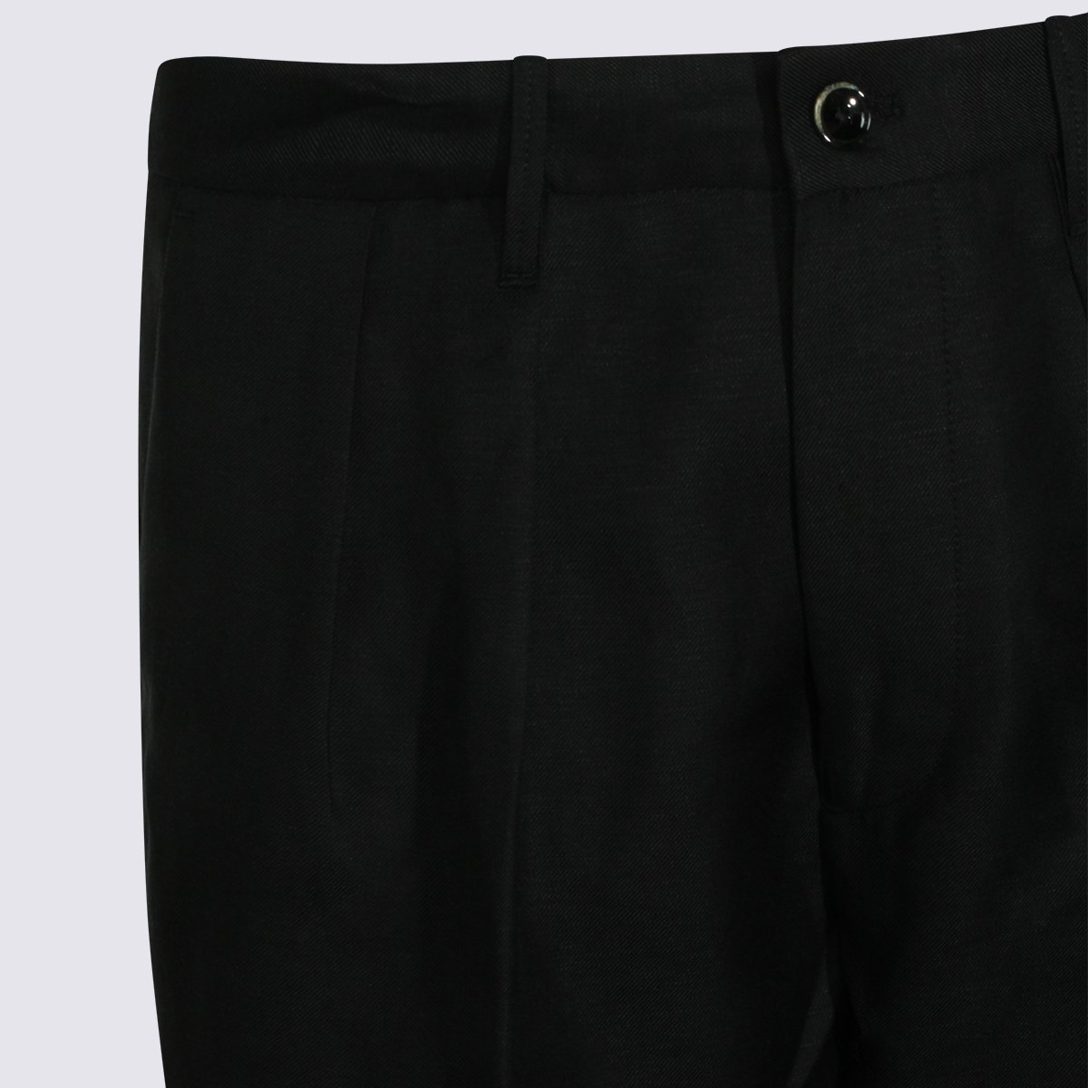 Nine in the Morning Tailored Straight-Leg Trousers With Flap Pockets Zwart